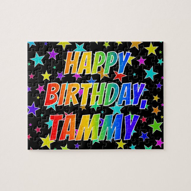 "TAMMY" Vorname, Spaß "GLÜCKLICHER GEBURTSTAG" (Horizontal)