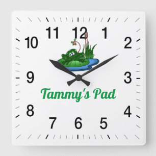Tammys Pad Quadratische Wanduhr
