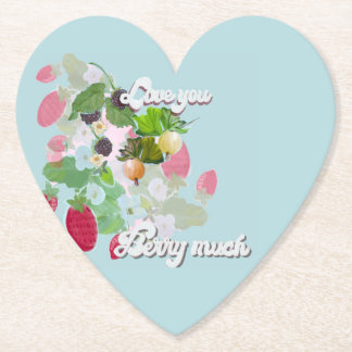 T'amour baie beaucoup sous-verre cœur en papier