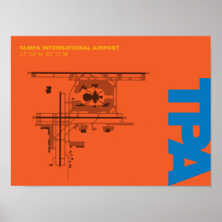 Tampa Airport (TPA) Diagramm Poster
