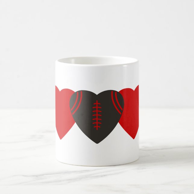 Tampa Bay Buccaneers Football Herzdesign Kaffeetasse (Mittel)