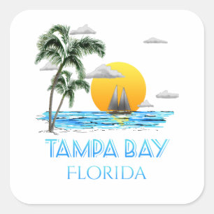 Tampa Bay Florida Quadratischer Aufkleber