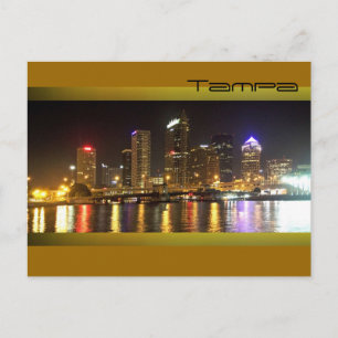 Tampa Bay in der Nacht Postkarte