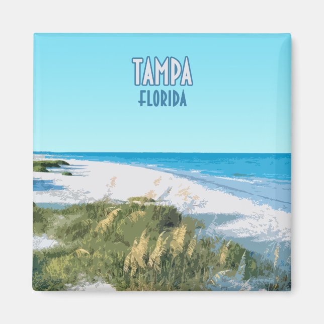 Tampa Beach Florida Vintag Magnet (Vorne)