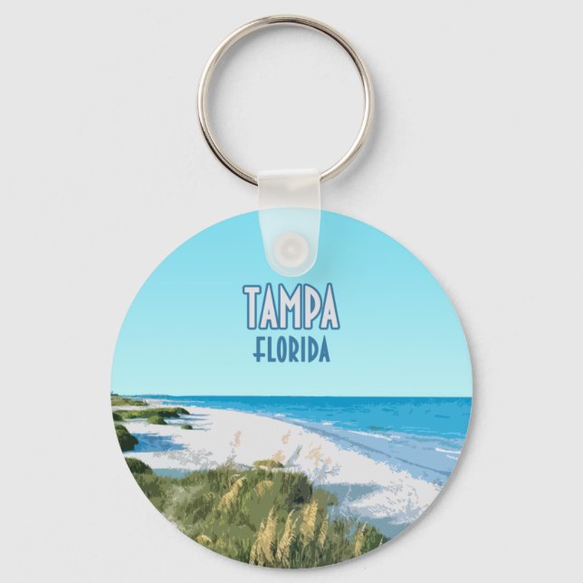 Tampa Beach Florida Vintag Schlüsselanhänger (Vorderseite)