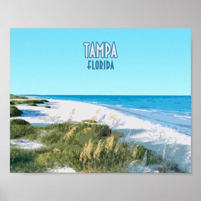 Tampa Beach Florida Vintage Poster (Vorne)