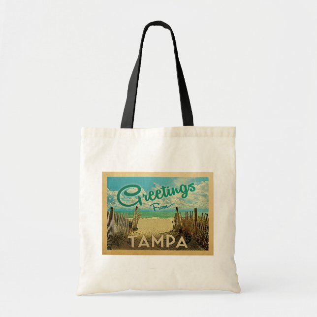 Tampa Beach Vintage Travel Tragetasche (Vorne)