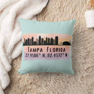 Tampa FL City Skyline Kissen