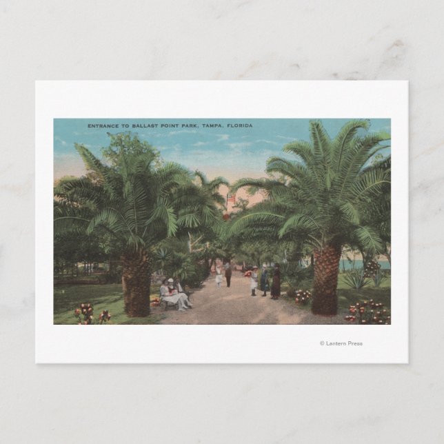 Tampa, FL - Sicht auf den Ballast Point Park Einga Postkarte (Vorderseite)