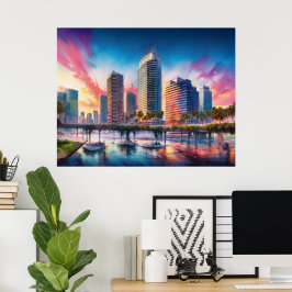Tampa Florida Abstrakte Kunst und Kultur Poster