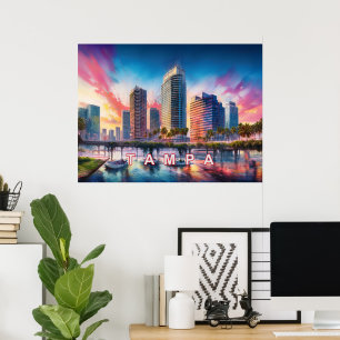 Tampa Florida Abstrakte Kunst und Kultur Poster
