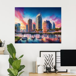 Tampa Florida Abstrakte Kunst und Kultur Poster
