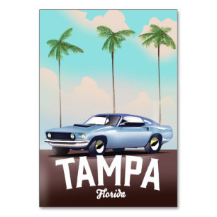 Tampa Florida Autovermietung Magnet Tischnummer