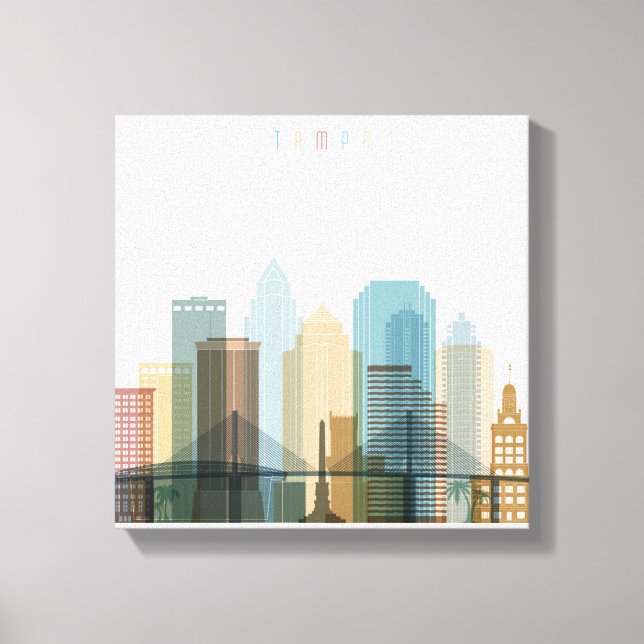 Tampa, Florida | City Skyline Leinwanddruck (Vorderseite)
