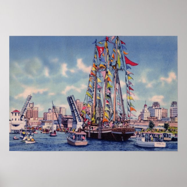 Tampa Florida Gasparilla Flortilla Poster (Vorne)