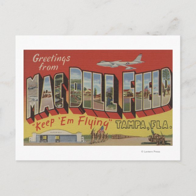 Tampa, Florida - Grüße von Mac Dill Field Postkarte (Vorderseite)