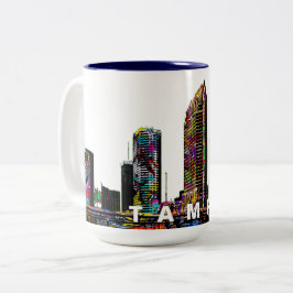 Tampa, Florida in Graffiti Zweifarbige Tasse