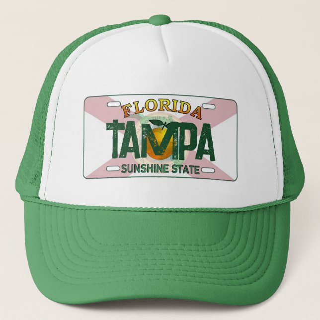 Tampa Florida-Kennzeichen Truckerkappe (Vorderseite)