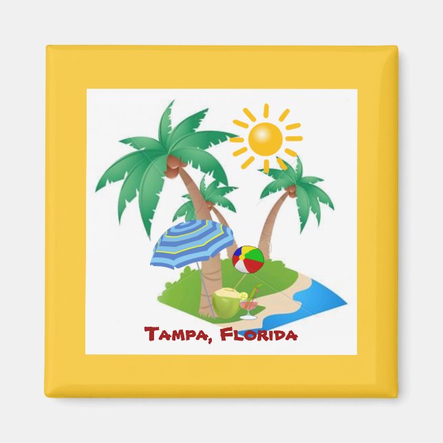 Tampa, Florida-Kühlschrank-Magnetvorlage Magnet (Vorne)