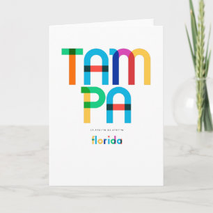 Tampa Florida Mid Century, Pop Art, Karte
