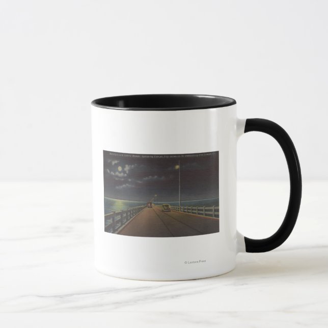 Tampa, Florida - Mondlichtansicht der Gandy-Brücke Tasse (Rechts)