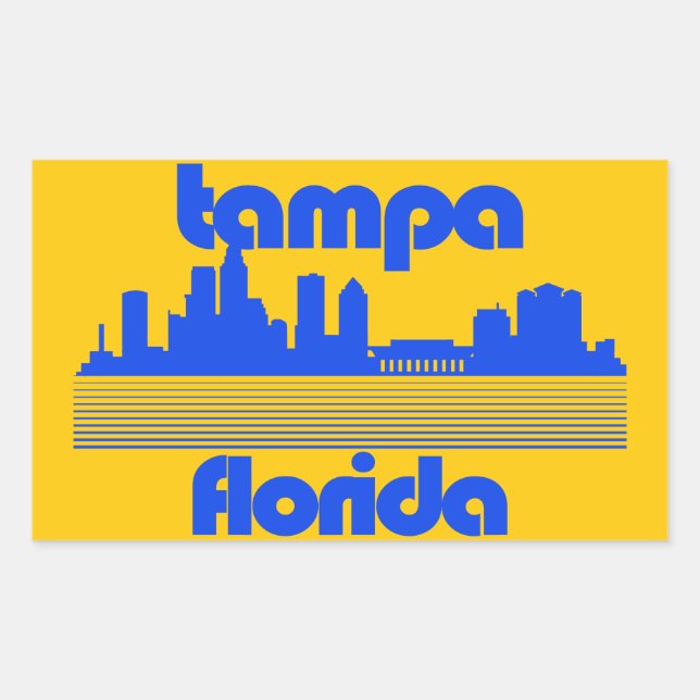 Tampa Florida Rechteckiger Aufkleber (Vorderseite)