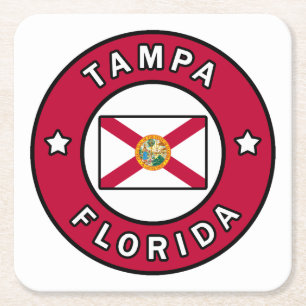 Tampa Florida Rechteckiger Pappuntersetzer