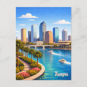 Tampa Florida Reise Postkarte