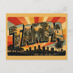 Tampa Florida Riverfront Botanischer Garten Kunst Postkarte