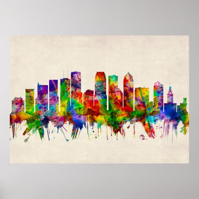 Tampa Florida Skyline Poster (Vorne)