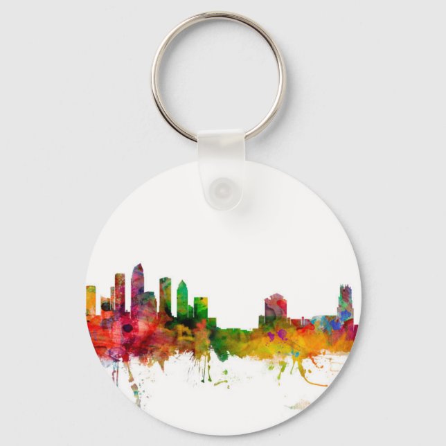 Tampa Florida Skyline Schlüsselanhänger (Vorderseite)