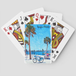 Tampa Florida Sommer Aquarellmalerei Spielkarten