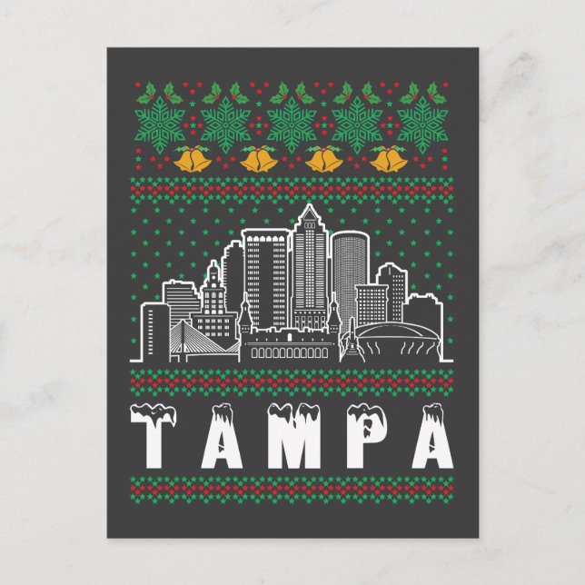 Tampa Florida Ugly Christmas Postkarte (Vorderseite)