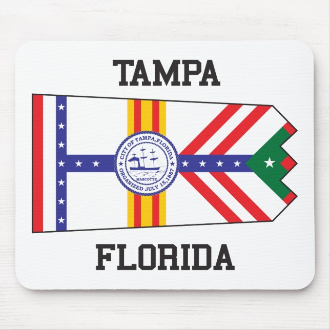 Tampa, Florida USA Flag Mousepad (Vorne)