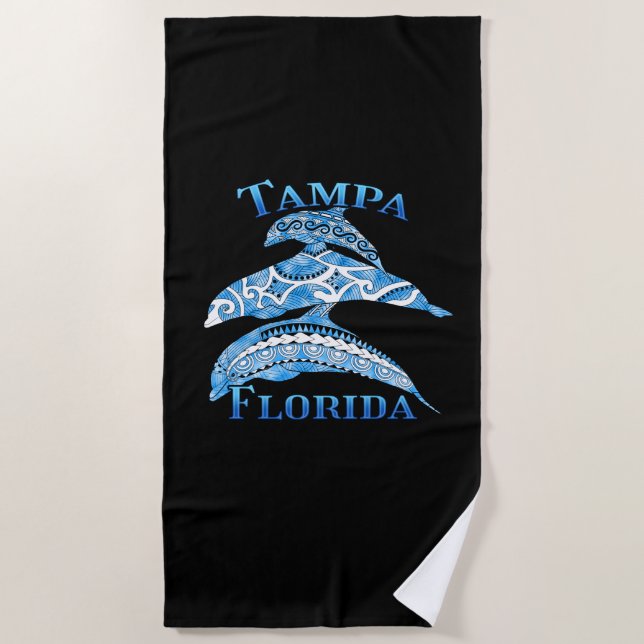 Tampa Florida Vacation Delphine Strandtuch (Vorderseite)