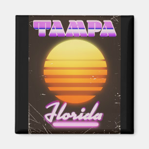 Tampa Florida Vintage 80er Reiseplakat Magnet