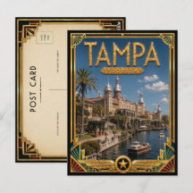 Tampa Florida Vintage Art Deco Golden Age