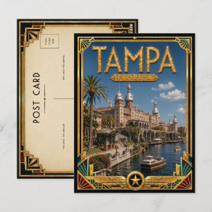Tampa Florida Vintage Art Deco Golden Age Postkarte