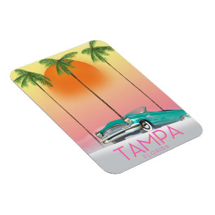 Tampa Florida Vintage Reiseposter Magnet