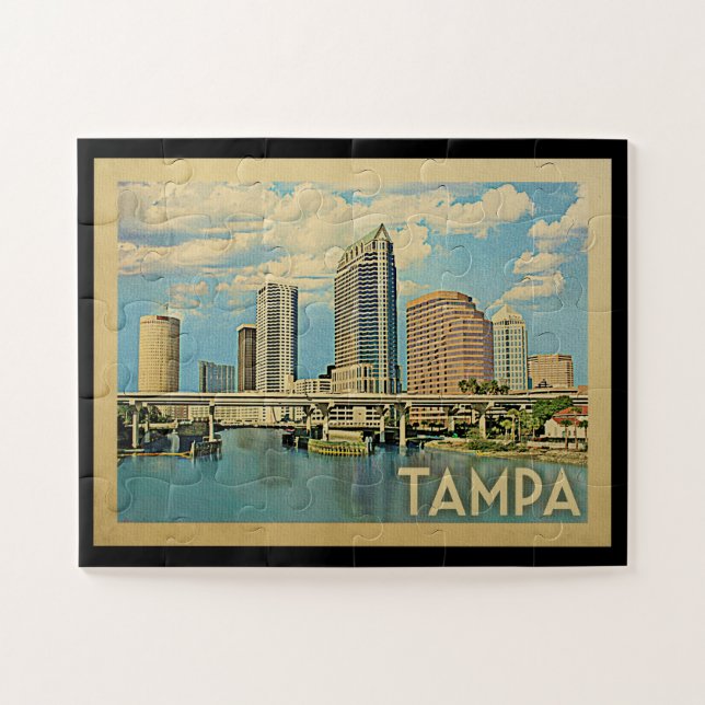 Tampa Florida Vintage Travel (Horizontal)