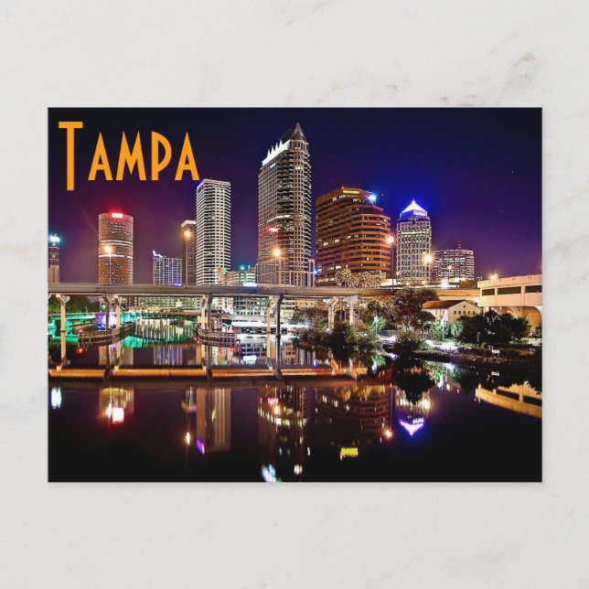 Tampa, Florida von der Platt Street Bridge. Postkarte (Vorderseite)