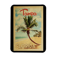 Tampa Magnet Palm Tree Vintage Travel
