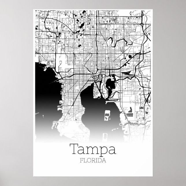 Tampa Map - Florida - City Map Poster (Vorne)