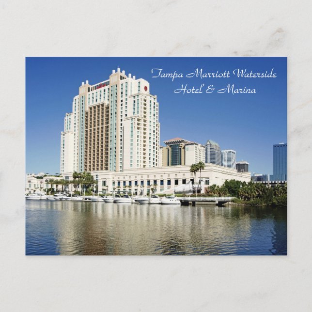 Tampa, Marriott, Waterside, Hotel & Marina Postkarte (Vorderseite)