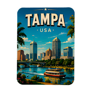 Tampa Riverwalk-Wasserfront-Skyline Magnet