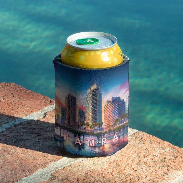 Tampa Skyline Abstrakt Art Dosenkühler (In Situ Pool)
