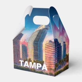 Tampa Skyline Abstrakt Art Geschenkschachtel