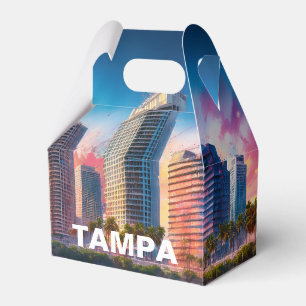 Tampa Skyline Abstrakte Kunst Geschenkschachtel