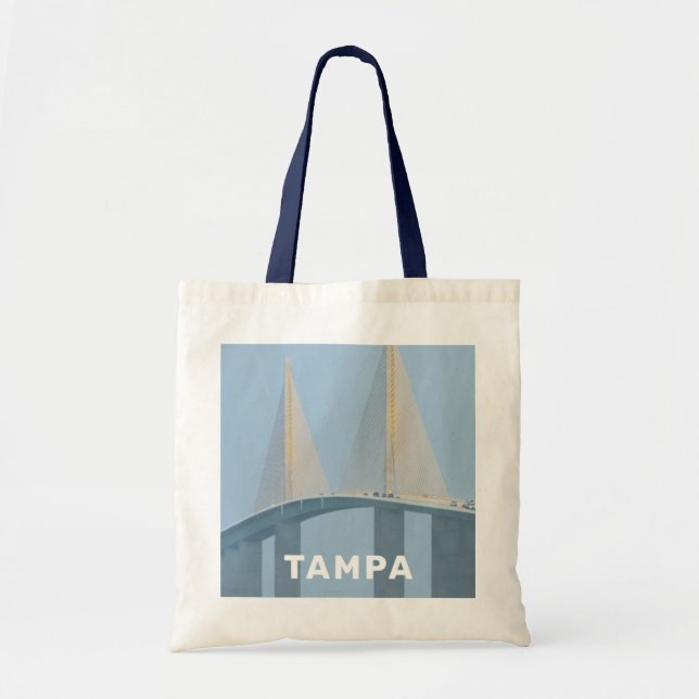 Tampa, Sonnenscheinbrücke in Florida Foto Tragetasche (Vorne)