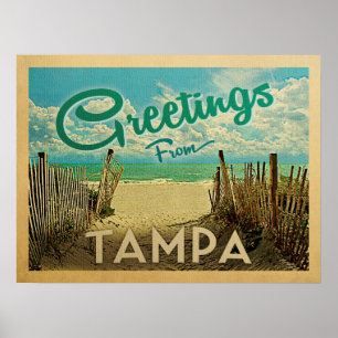 Tampa-Strand-Vintage Reise Poster